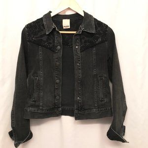 Baldwin "Selma" Denim Jacket Size XS in Onyx/Black